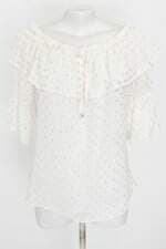 blusa ave rara feminina estampada com babado