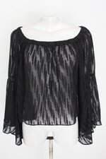 blusa fyi feminina preta com transparência