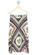 saia souq feminina estampada com plissado