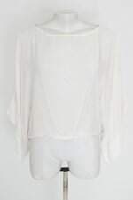 blusa Zinzane feminina branca com recortes