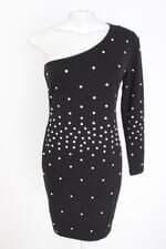 vestido charry feminino preto com aplique