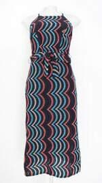 vestido Colcci feminino azul com bordado e faixa na cintura