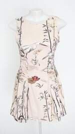 vestido Zara feminino estampado com pregas