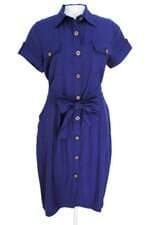 vestido nanda correia feminino azul com faixa na cintura