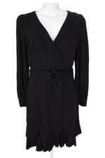 vestido le ricard feminino preto com forro