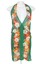 saída de praia Água De Coco feminina floral verde