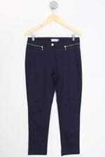 calça de tecido feminina azul