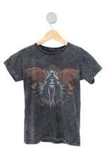 camiseta kids piticas cinza