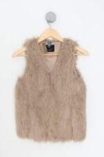 colete Zara feminino marrom com forro