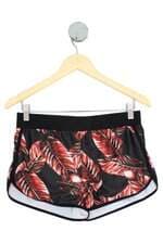 shorts feminino estampado com cós com elástico