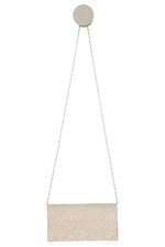 bolsa feminina bege com brilho