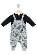macacão alakazoo kids estampado com sobreposição