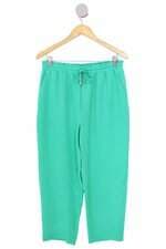calça de tecido bella vitta feminina verde com cós com elástico