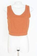 cropped mod.me feminino marrom com franzido
