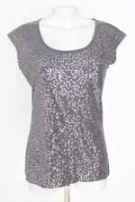 blusa feminina cinza com paetê