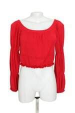 Blusa cropped tricô vermelha