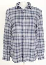 camisa Renner masculina azul xadrez
