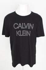 camiseta calvin klein masculina preta com silk