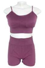 conjunto fitness feminino roxo com bojo
