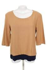 blusa Cori feminina bege com recortes