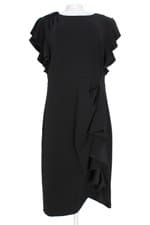 vestido feminino preto com babado