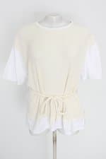 blusa Zara feminina branca com recortes