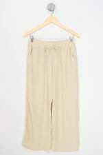 calça de tecido feminina bege