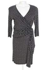 vestido Brooksfield feminino preto estampado com faixa na cintura
