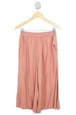 calça de tecido boah feminina rosa com cós com elástico e fenda