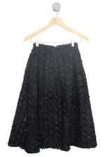 saia Top Shop feminina preta com forro e pregas