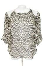 blusa Zara feminina estampada com transparência