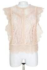 blusa de renda feminina bege