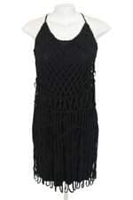 vestido Colcci feminino preto com forro e franja