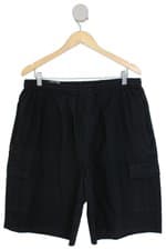 bermuda seven masculino preto com cós com elástico