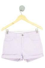 shorts jeanswear feminino roxo com barra italiana