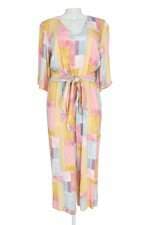 macacão Hering feminino estampado com faixa na cintura