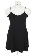 vestido feminino chifon preto  com forro