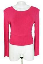 cropped manga longa Dzarm feminino rosa