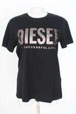 camiseta Diesel feminina preta com silk