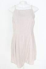 vestido Hering feminino cinza listrado com forro