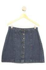 saia jeans C&A feminina azul