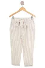 calça de tecido Zara feminino listrado