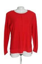 Suéter C&A feminino vermelho com barra mullet