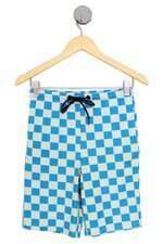 bermuda Fábula kids xadrez com cós com elástico