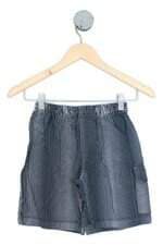 bermuda kids listrada com cós com elástico