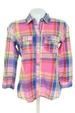 camisa Hollister feminina xadrez  com bordado