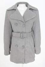 trench-coat feminino cinza com faixa na cintura