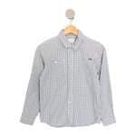 camisa milon kids xadrez com bordado