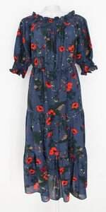 vestido Talita Kume feminino estampado com franzido e meio forro
