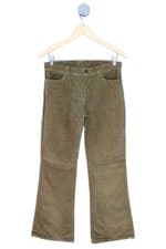 calça de tecido feminina verde